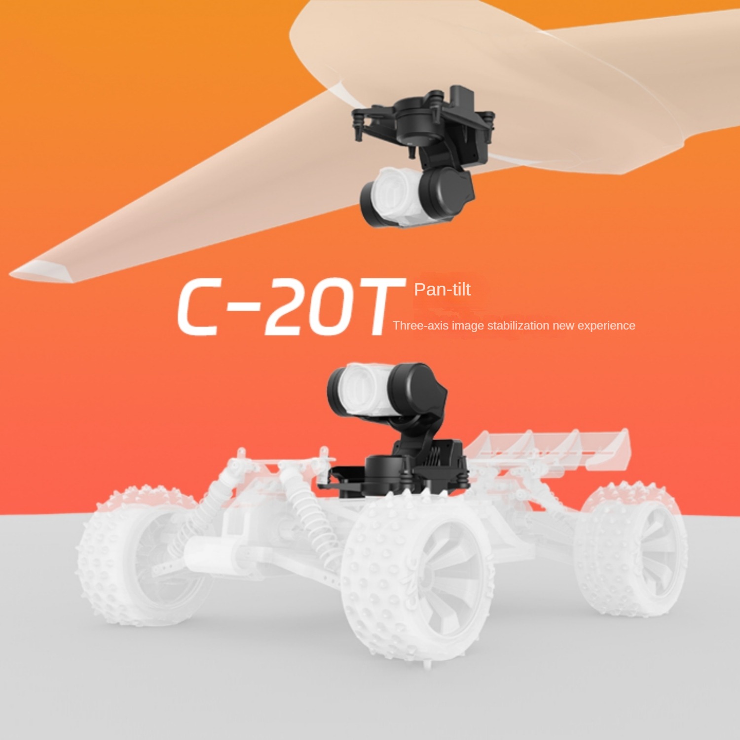 Drone Dji Rc Pro - وحدة تتبع الرأس ثلاثية المحاور NCZOBOE
