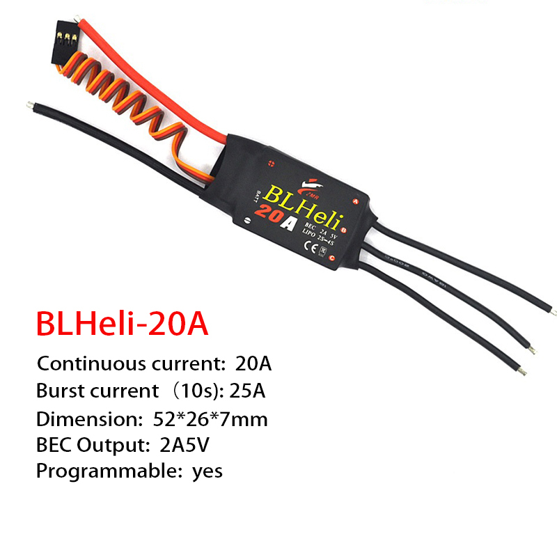 1-3 قطعة ESC BLHeli 20A 30A 50 - مراجعة Drone Rc Toy وسعره