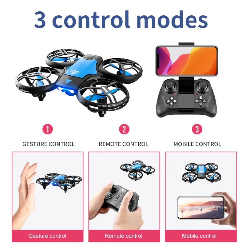 طائرة بدون طيار صغيرة جديدة V8 - مراجعة Drone Ae Rc وسعره