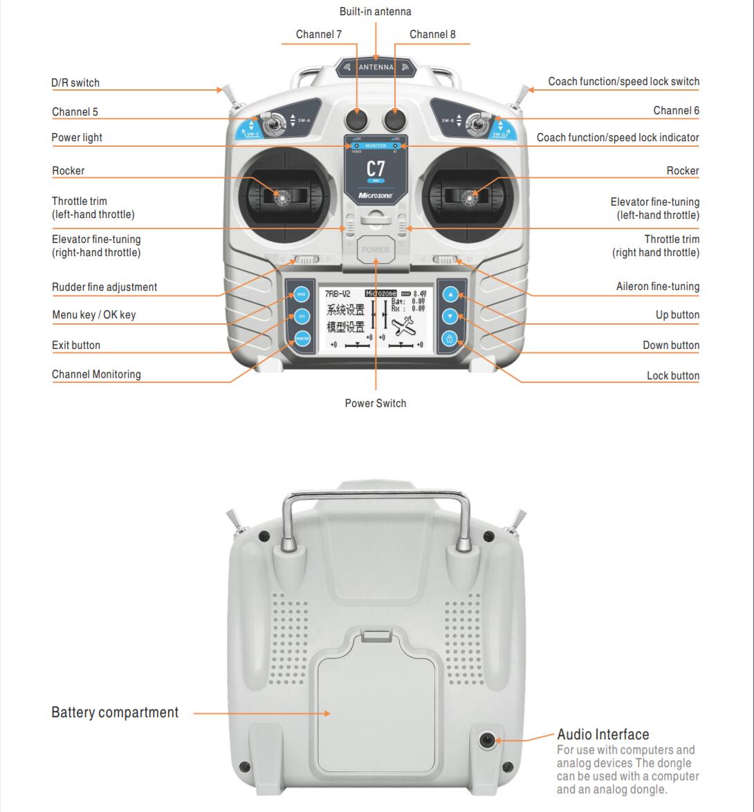 وحدة تحكم MicroZone MC7 C7 جها - مراجعة Drone Rc Leading وسعره