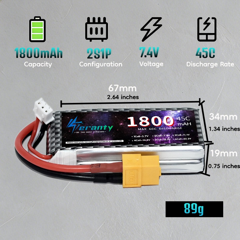 بطارية ليثيوم بوليمر TERANTY 2 - مراجعة Drone Rc Leading وسعره